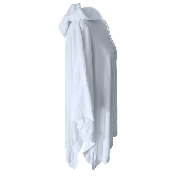 Sun Covers Hooded Towel Poncho White Terry Cloth OS Beach Cover Sun Blocker ECU - Picture 5 of 10